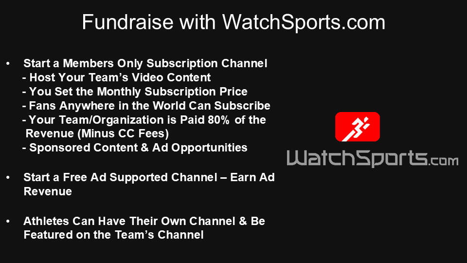 Fundraise on WatchSports.com